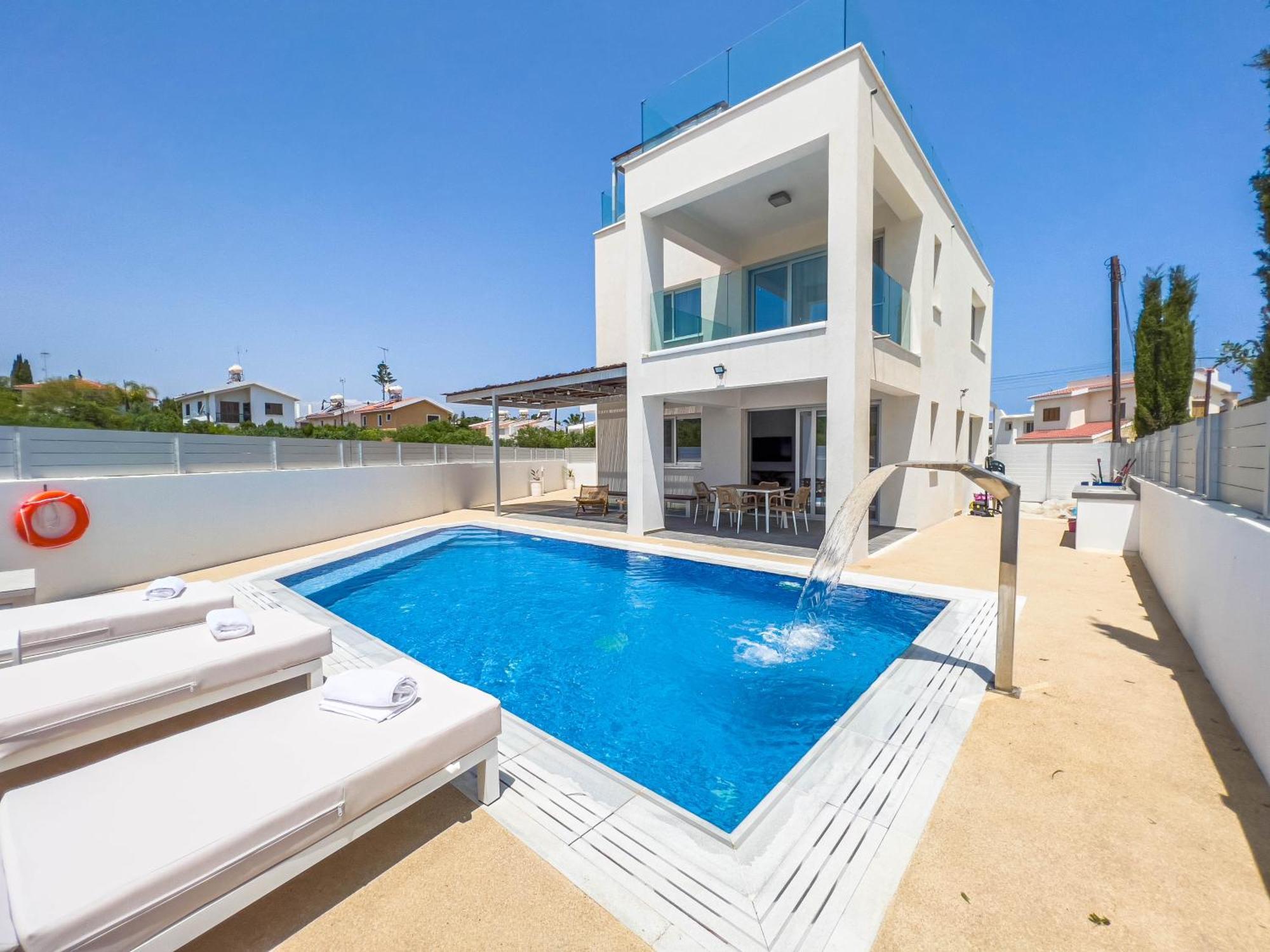 Geo Panoramic Villa +Pool +Game Room +Gym Protaras Exterior photo